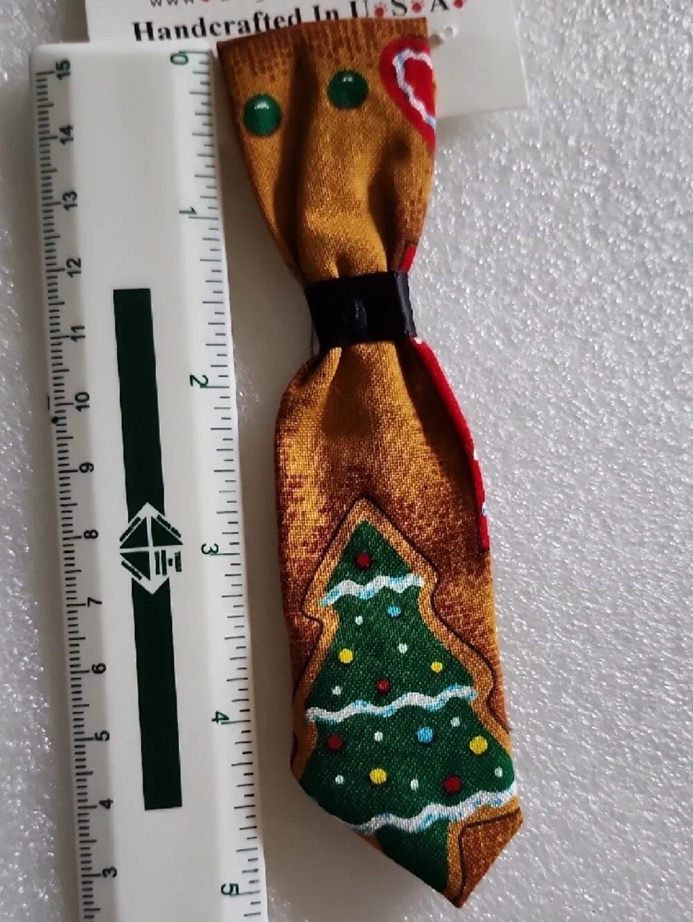 Pookie's Party Clothes Brown Holiday Slip-Over Dog Collar Tie